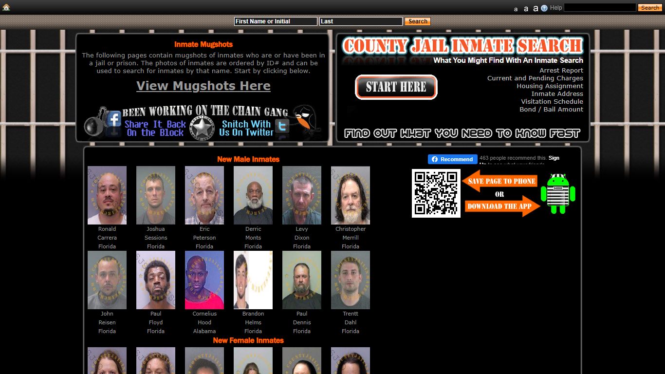 Recent Arrest Mugshots And Inmate Search